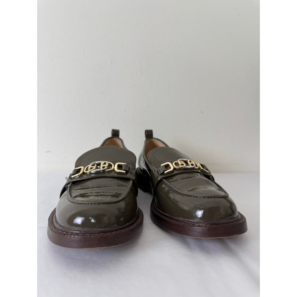 Sam Edelman Christy Patent Bit Loafers Olive Green Size 7 - Picture 7 of 15